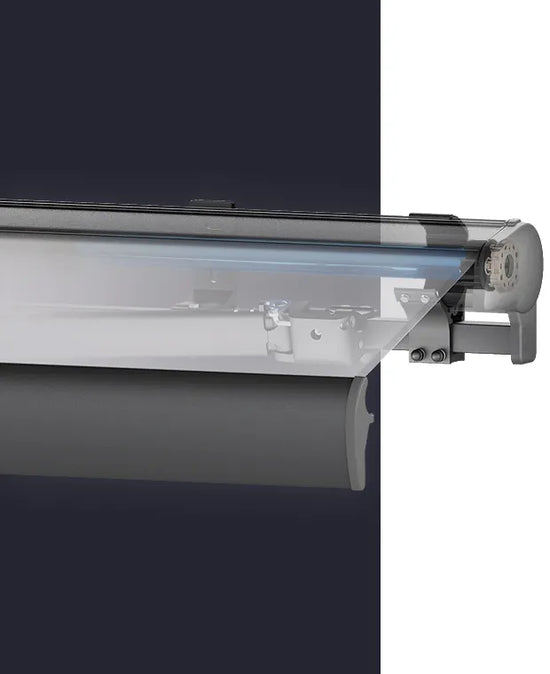 Palladio terrassmarkis med elmotor och elektrisk styrning