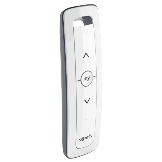 Vit fjärrkontroll för att styra solskydd, upp och ner knapp, Somfy Situo 1 IO Pure