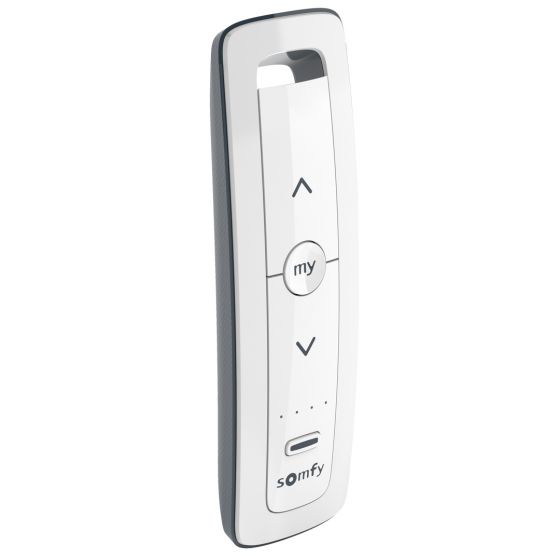 Vit fjärrkontroll för att styra upptill 5 solskydd, upp och ner knapp, 5-kanalskontroll, Somfy Situo 5 IO Pure