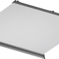 Modern terrassmarkis med integrerad LED-belysning, markisen har svart konstruktion med ljus markisväv. Premium Markis, modell Corsica. premium-markis.se